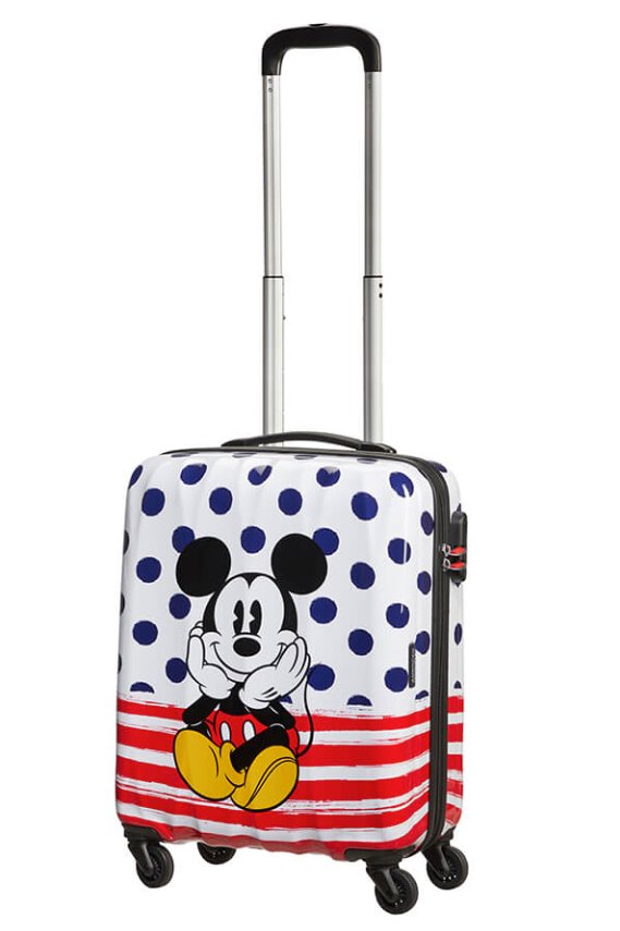 American Tourister Disney Legends Spinner Alfatwist 2.0 55cm Cabin Spinner | Mickey Blue Dots - KaryKase