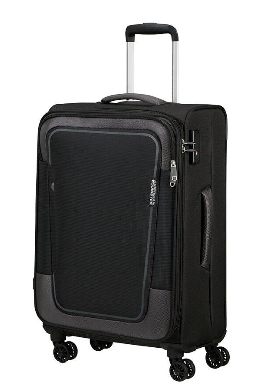 American Tourister Pulsonic 68cm Medium Spinner - Expandable | Black - KaryKase