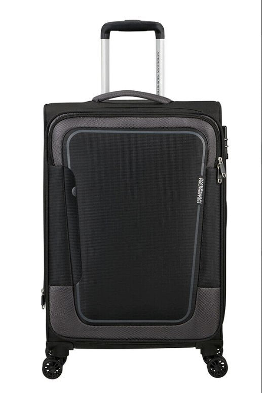 American Tourister Pulsonic 68cm Medium Spinner - Expandable | Black - KaryKase