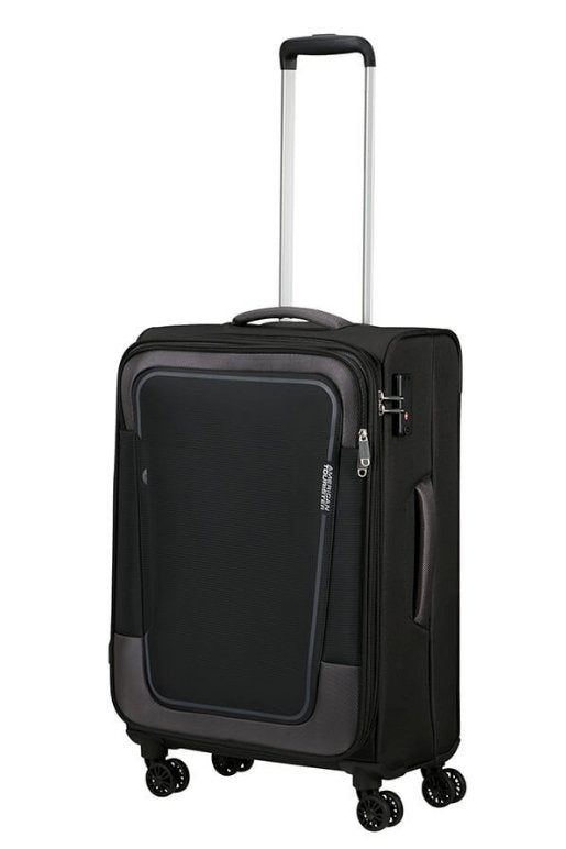 American Tourister Pulsonic 68cm Medium Spinner - Expandable | Black - KaryKase