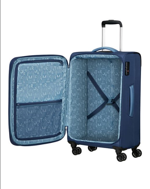 American Tourister Pulsonic 68cm Medium Spinner - Expandable | Combat Navy - KaryKase