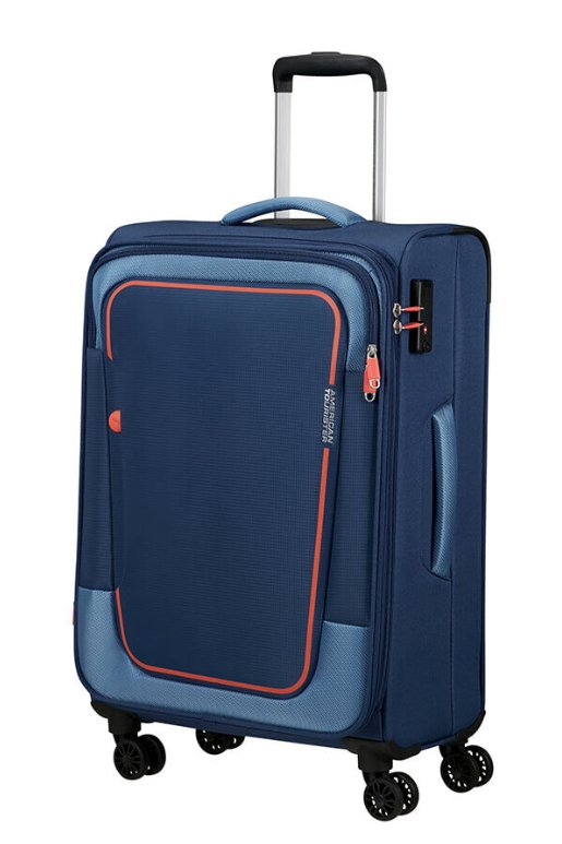 American Tourister Pulsonic 68cm Medium Spinner - Expandable | Combat Navy - KaryKase