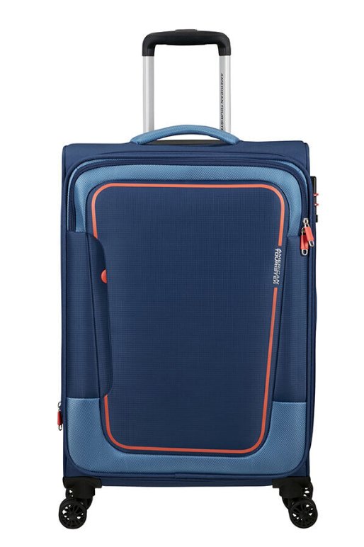 American Tourister Pulsonic 68cm Medium Spinner - Expandable | Combat Navy - KaryKase