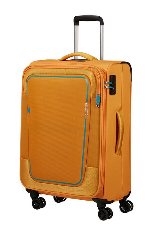 American Tourister Pulsonic 68cm Medium Spinner - Expandable | Sunset Yellow - KaryKase