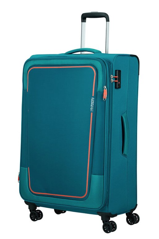 American Tourister Pulsonic 81cm Large Spinner - Expandable | Stone Teal - KaryKase