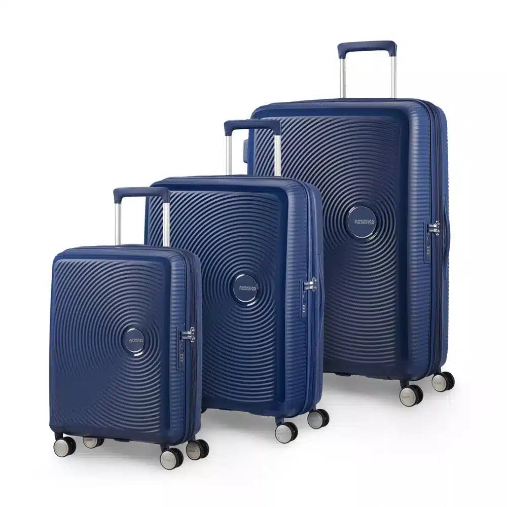 American Tourister Soundbox 3 Piece Luggage Set - Expandable | Midnight Navy - KaryKase