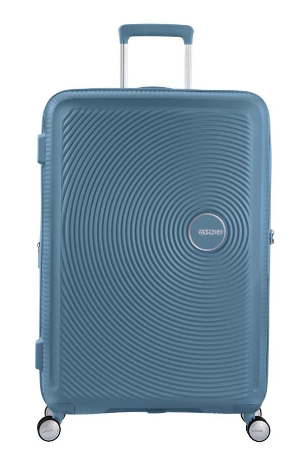 American Tourister Soundbox 3 Piece Luggage Set - Expandable | Stone Blue - KaryKase