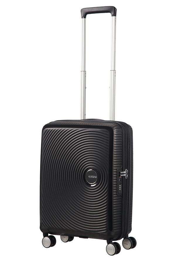 American Tourister Soundbox 55cm Cabin Spinner - Expandable | Bass Black - KaryKase