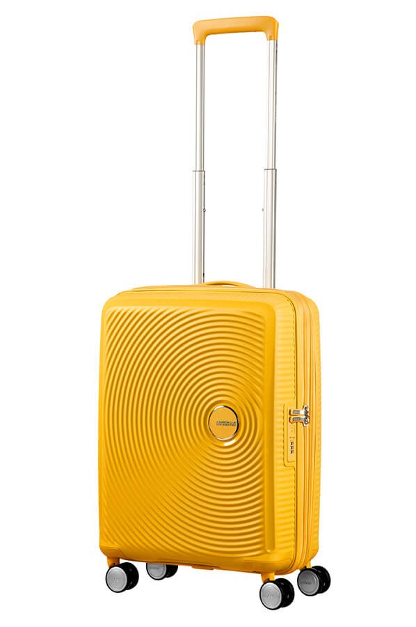 American Tourister Soundbox 55cm Cabin Spinner - Expandable | Golden/Yellow - KaryKase