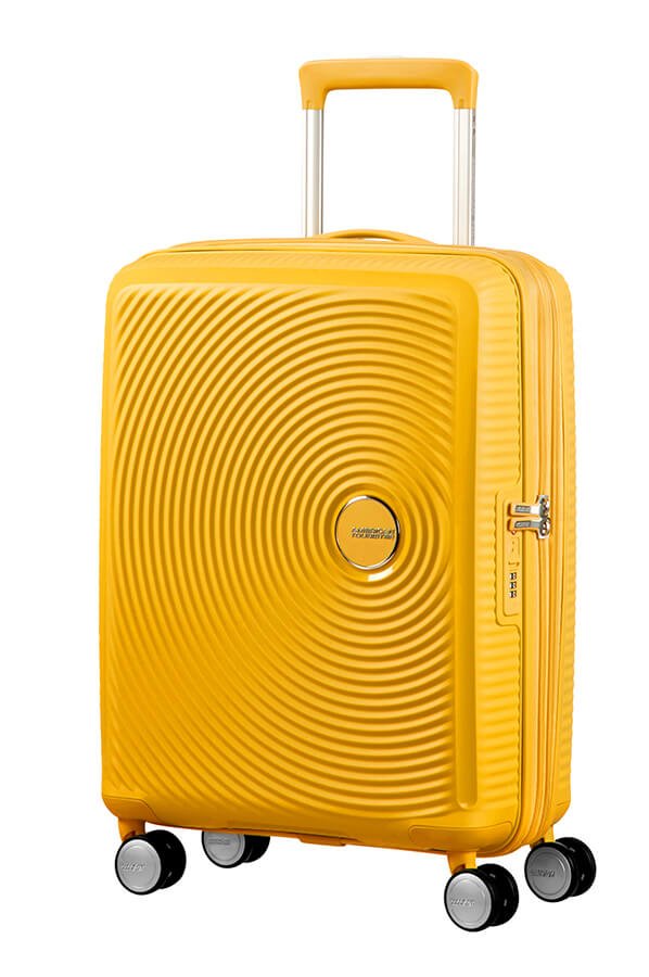 American Tourister Soundbox 55cm Cabin Spinner - Expandable | Golden/Yellow - KaryKase