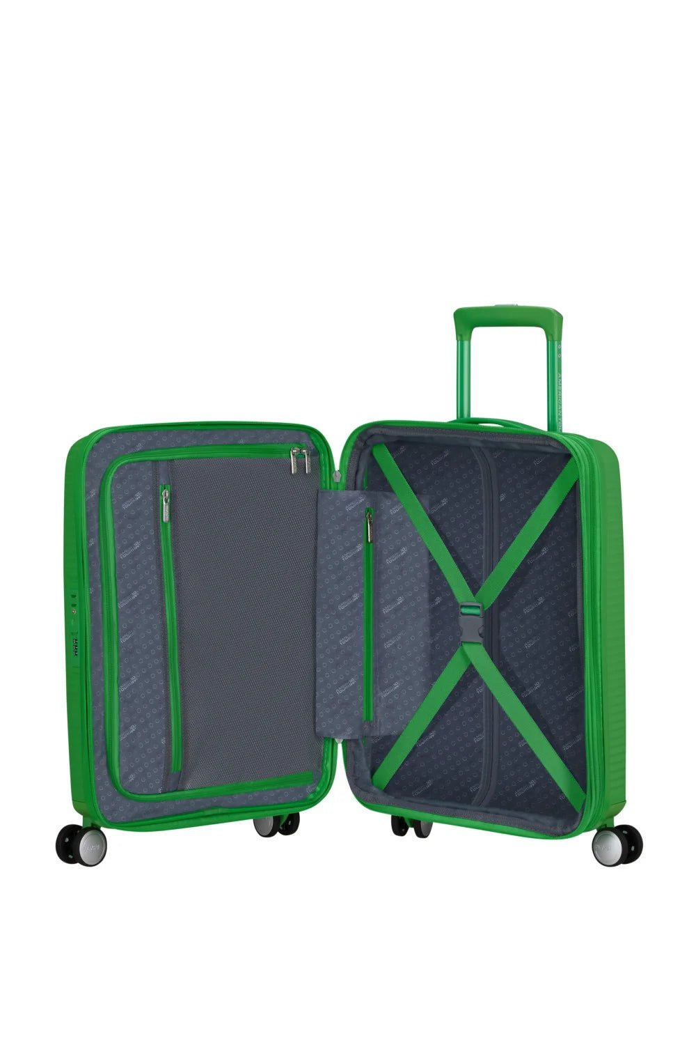 American Tourister Soundbox 55cm Cabin Spinner - Expandable | Grass Green - KaryKase