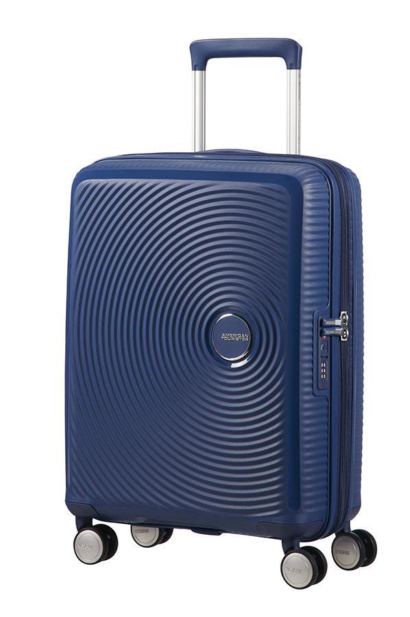 American Tourister Soundbox 55cm Cabin Spinner - Expandable | Midnight Navy - KaryKase