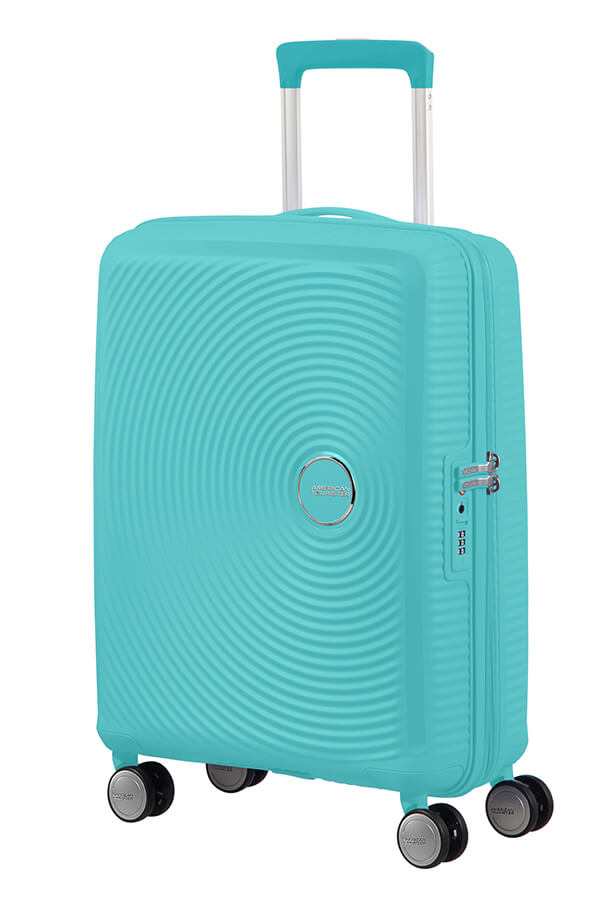 American Tourister Soundbox 55cm Cabin Spinner - Expandable | Poolside Blue - KaryKase