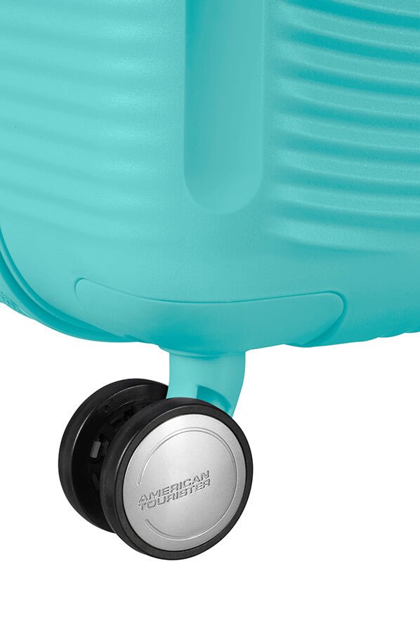 American Tourister Soundbox 55cm Cabin Spinner - Expandable | Poolside Blue - KaryKase