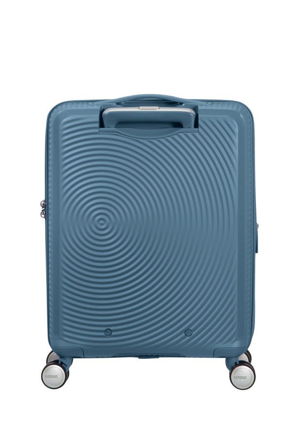 American Tourister Soundbox 55cm Cabin Spinner - Expandable | Stone Blue - KaryKase