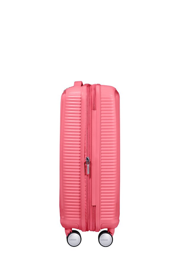 American Tourister Soundbox 55cm Cabin Spinner - Expandable | Sun Kissed Coral - KaryKase