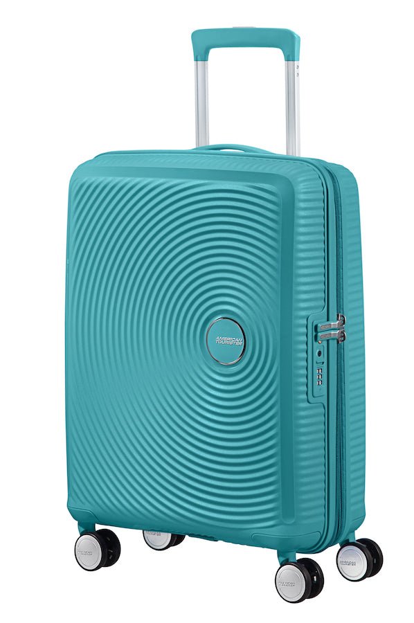 American Tourister Soundbox 55cm Cabin Spinner - Expandable | Turquoise Tonic - KaryKase