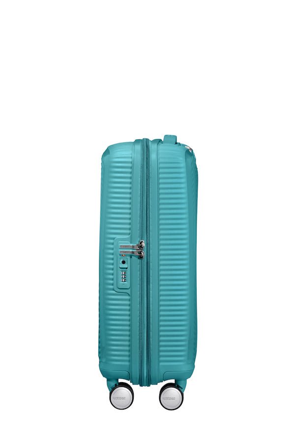 American Tourister Soundbox 55cm Cabin Spinner - Expandable | Turquoise Tonic - KaryKase