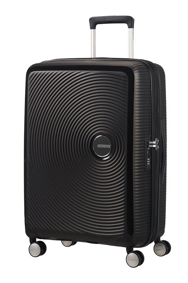 American Tourister Soundbox 67cm Medium Spinner - Expandable | Bass Black - KaryKase