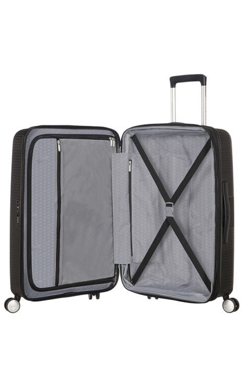 American Tourister Soundbox 67cm Medium Spinner - Expandable | Bass Black - KaryKase