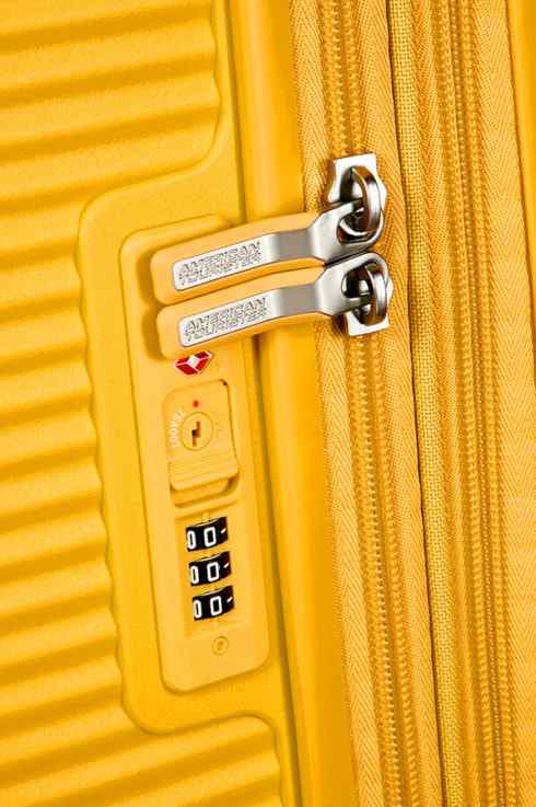 American Tourister Soundbox 67cm Medium Spinner - Expandable | Golden/Yellow - KaryKase