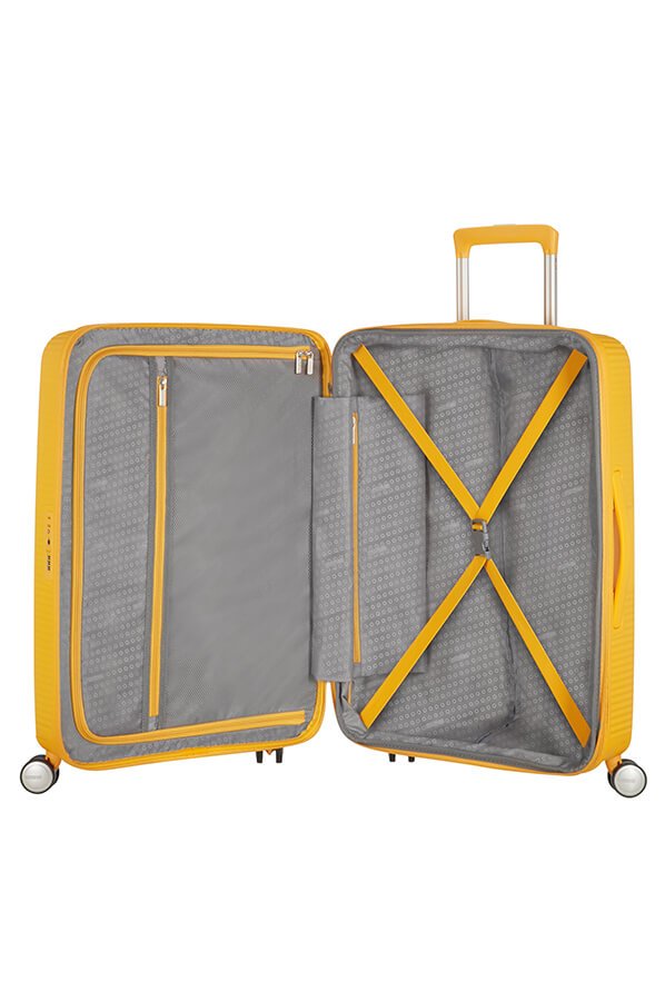 American Tourister Soundbox 67cm Medium Spinner - Expandable | Golden/Yellow - KaryKase