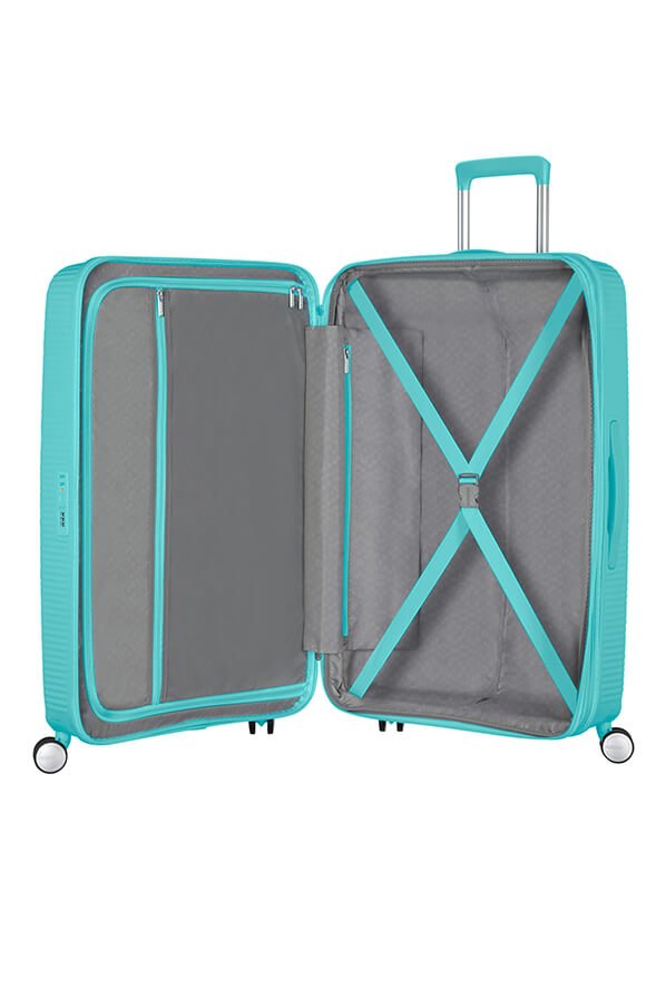 American Tourister Soundbox 67cm Medium Spinner - Expandable | Poolside Blue - KaryKase