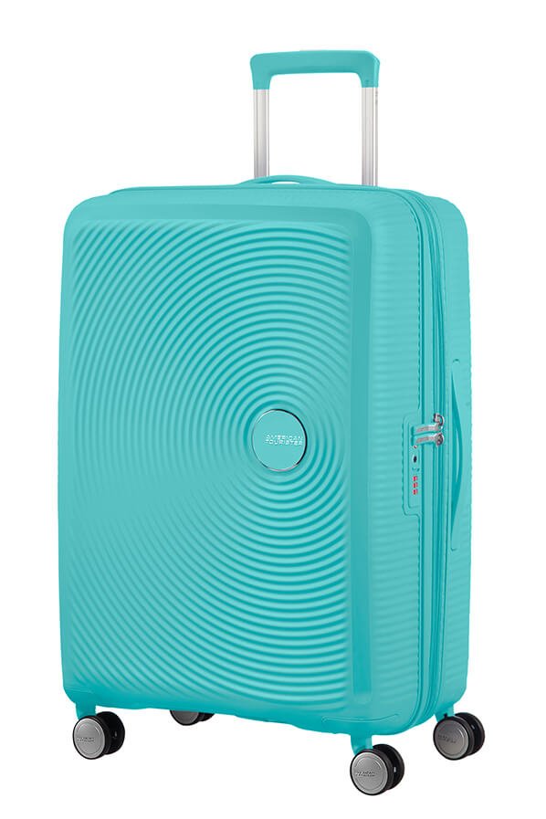 American Tourister Soundbox 67cm Medium Spinner - Expandable | Poolside Blue - KaryKase