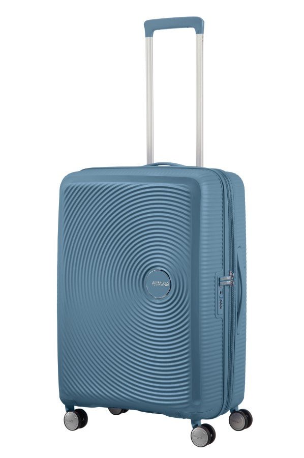 American Tourister Soundbox 67cm Medium Spinner - Expandable | Stone Blue - KaryKase