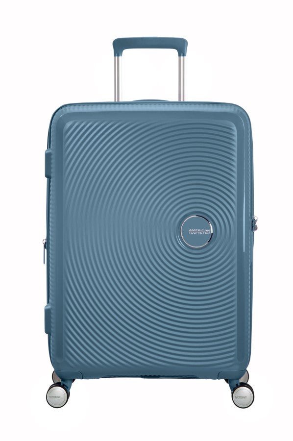 American Tourister Soundbox 67cm Medium Spinner - Expandable | Stone Blue - KaryKase