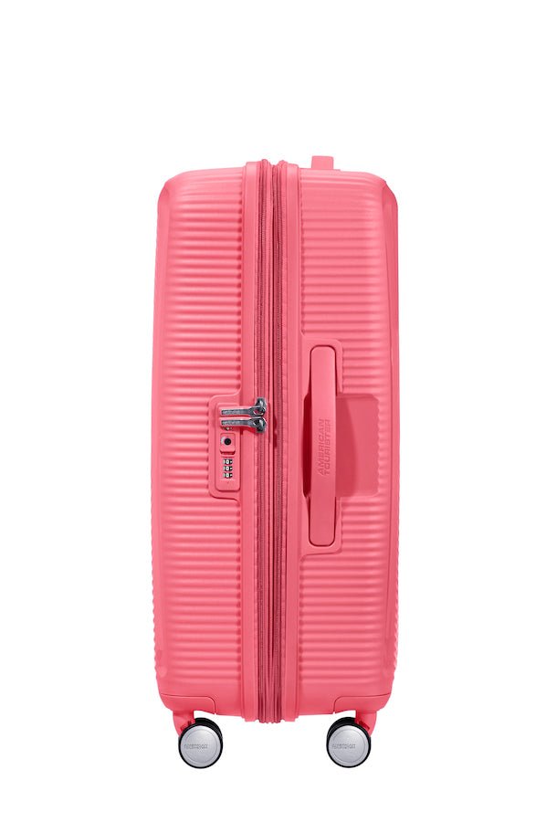 American Tourister Soundbox 67cm Medium Spinner - Expandable | Sun Kissed Coral - KaryKase