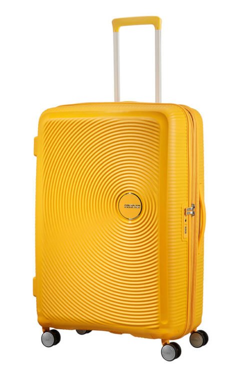 American Tourister Soundbox 77cm Large Spinner - Expandable | Golden/Yellow - KaryKase