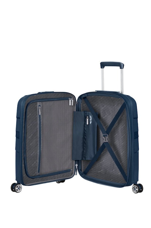 American Tourister Starvibe Expandable 55cm Cabin Spinner | Navy - KaryKase