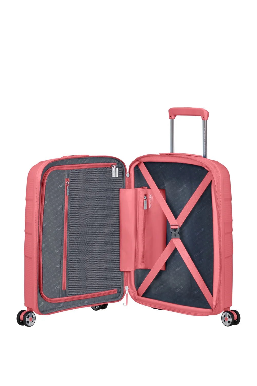 American Tourister Starvibe Expandable 55cm Cabin Spinner | Sun Kissed Coral - KaryKase