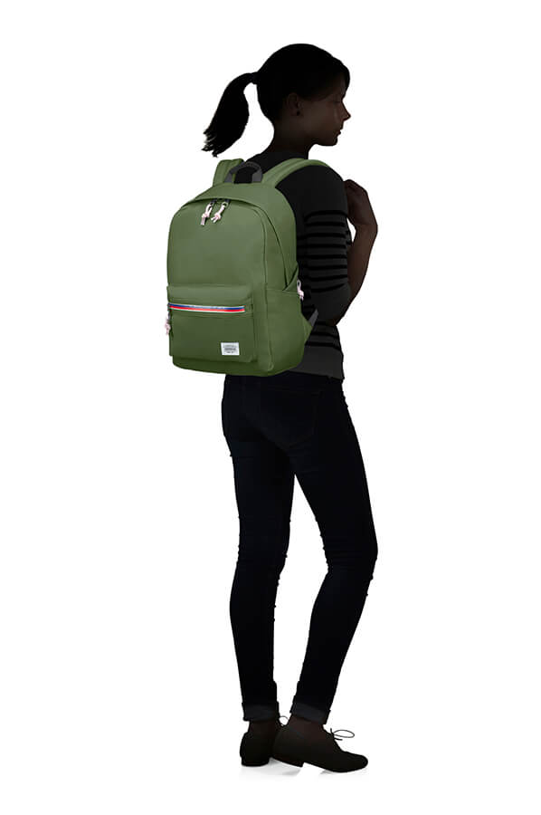 American Tourister UpBeat Backpack Zip | Olive Green - KaryKase