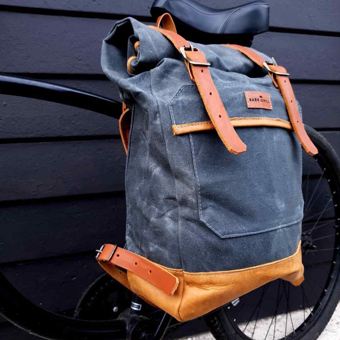 Bark And Mill Waxed Canvas Adventurer Rucksack | Atlantic - KaryKase