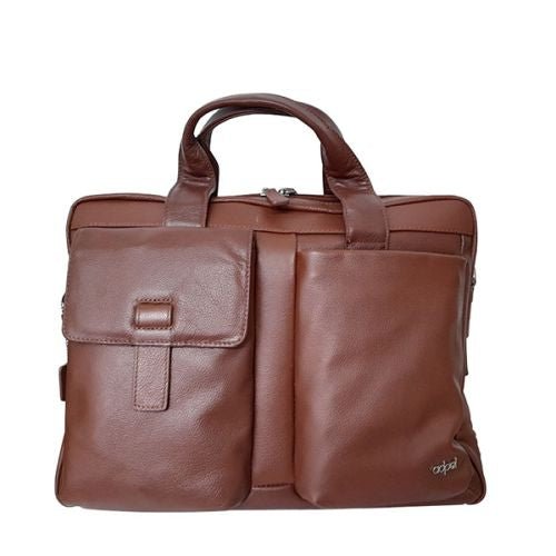 Bermuda Napoli Genuine Leather Laptop Bag| Brown - KaryKase