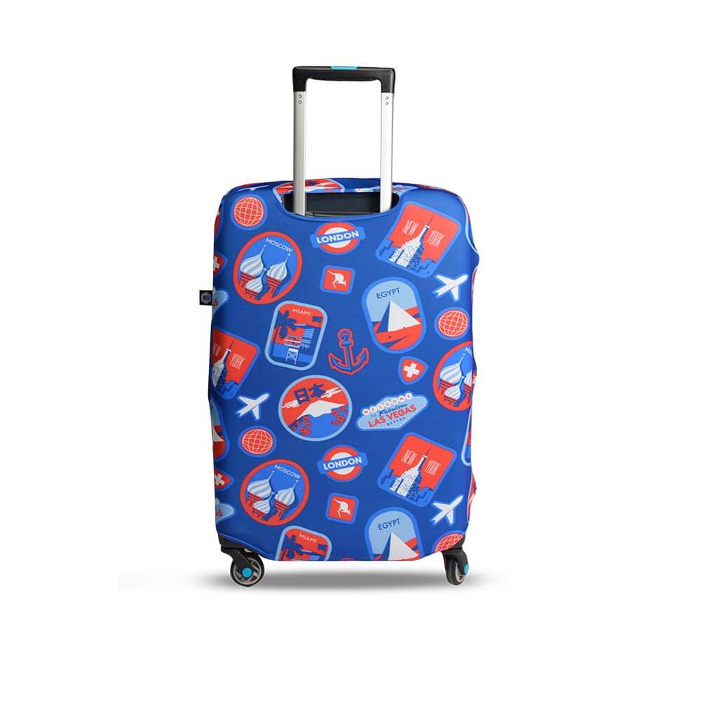 BG Berlin Luggage Hug Cover | Travel Stamps - KaryKase