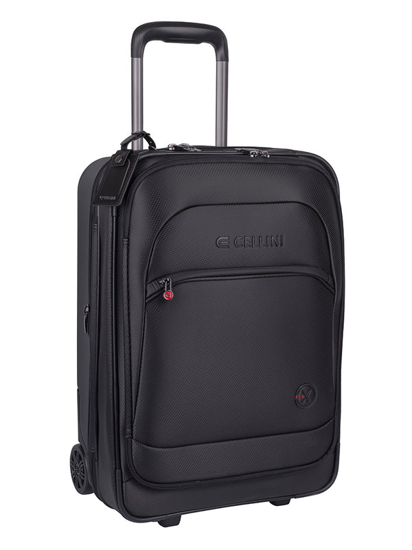 Cellini Pro X 2 Wheel Carry-On Pullman with Oversized Fastline Wheels | Black