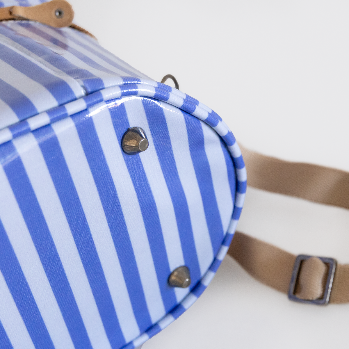 Thandana Laminated Fabric Bougie Vanity Bag | Beige