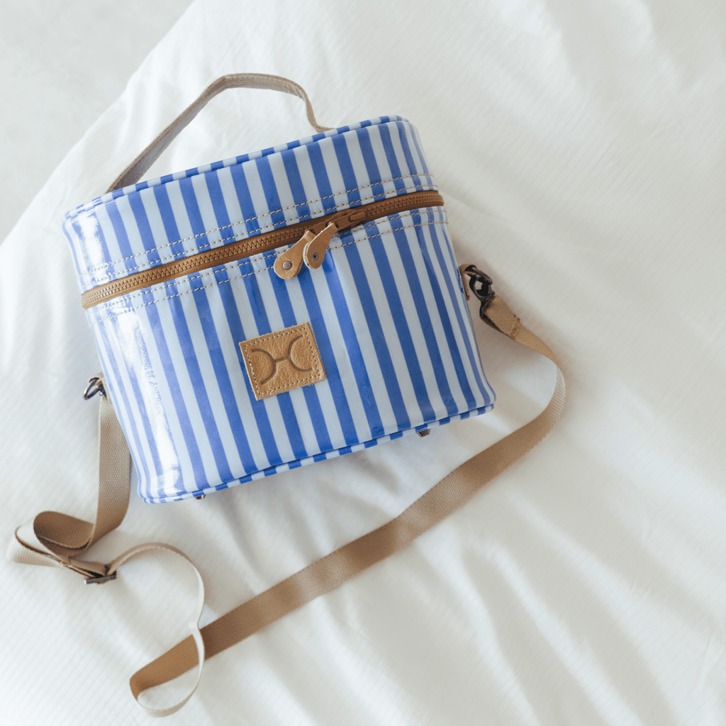 Thandana Laminated Fabric Bougie Vanity Bag | Beige