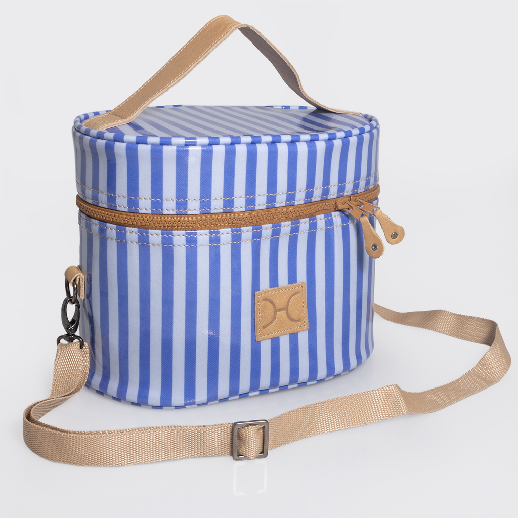 Thandana Laminated Fabric Bougie Vanity Bag | Beige