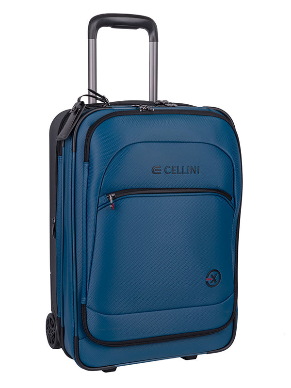 Cellini Pro X 2 Wheel Carry-On Pullman with Oversized Fastline Wheels | Blue - KaryKase