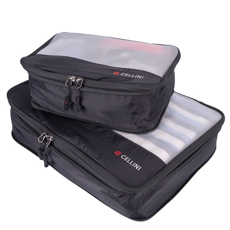 Cellini 2 Pack Packing Cubes; Large and Medium | Black - KaryKase
