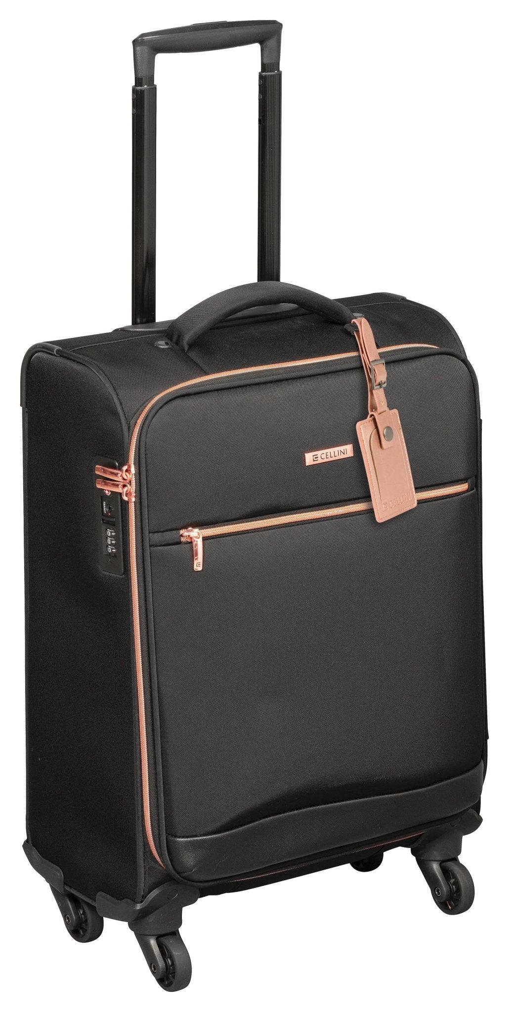 Cellini Allure 4 Wheel Carry On Trolley | Black - KaryKase