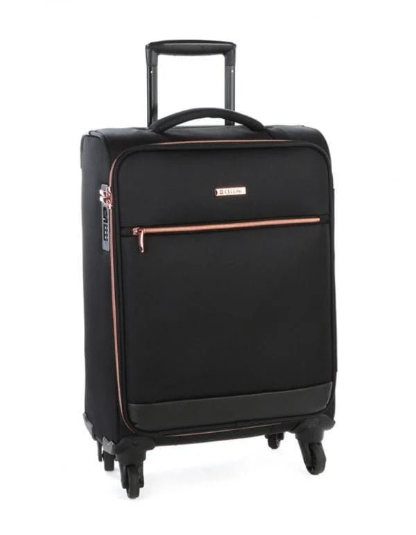 Cellini Allure 4 Wheel Carry On Trolley | Black - KaryKase