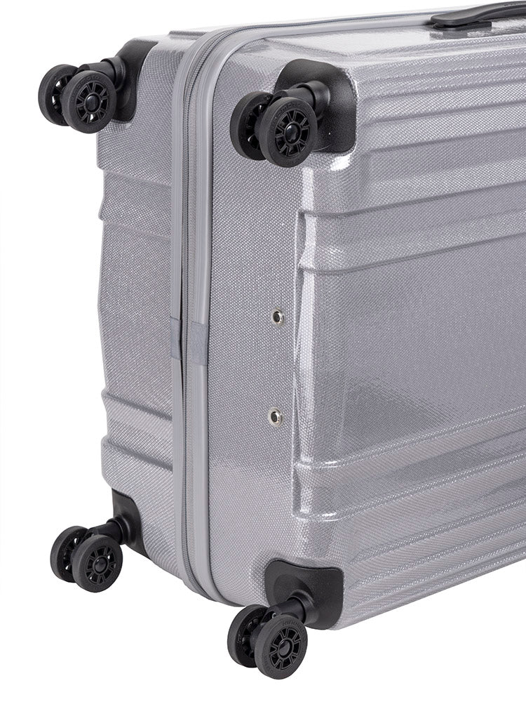 Cellini Compolite Large 4 Wheel Trolley Case | Silver - KaryKase