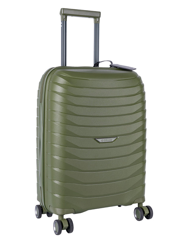 Cellini Grande 4 Wheel Carry-on Trolley Case | Green