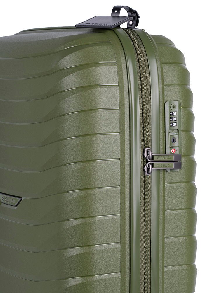 Cellini Grande 4 Wheel Carry - on Trolley Case | Green - KaryKase