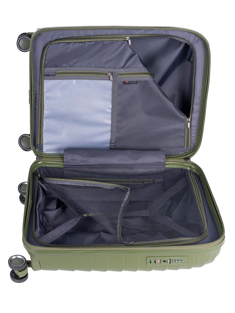 Cellini Grande 4 Wheel Carry - on Trolley Case | Green - KaryKase